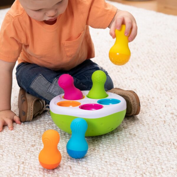 Fat Brain Toys SpinnyPins - Sensory & Motor Skills Toy for Babies & Toddlers Fat Brain Toys SpinnyPins - Sensory & Motor Skills Development Toy