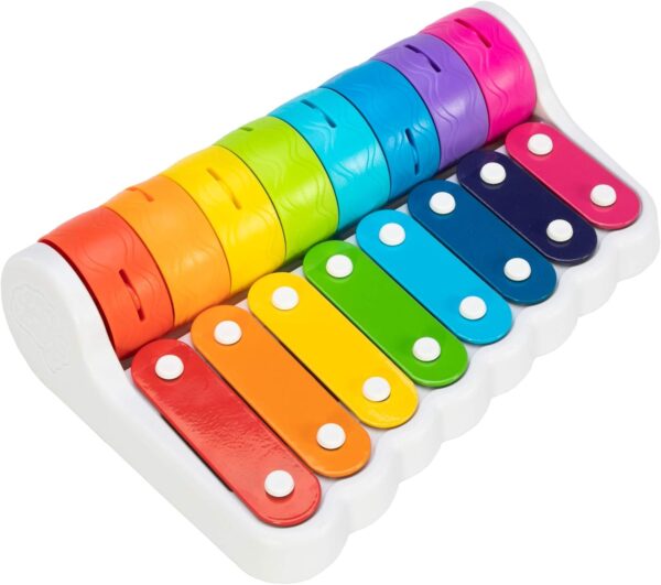 Fat Brain Toys Rock 'N Roller Piano - Musical Bells for Babies & Toddlers Fat Brain Toys Rock 'N Roller Piano - Musical Xylophone for Babies & Toddlers